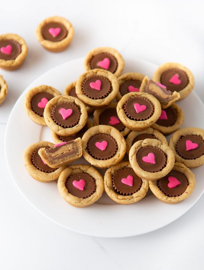 Easy Reeses Peanut Butter Valentines Cookie Cups