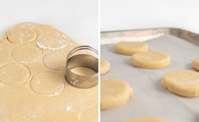 how to cut circles out of cookie dough