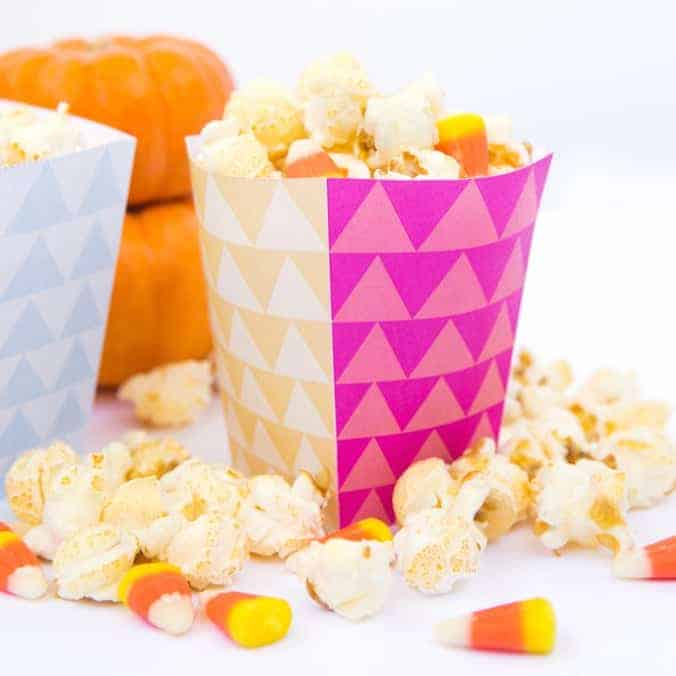 geometric popcorn boxes