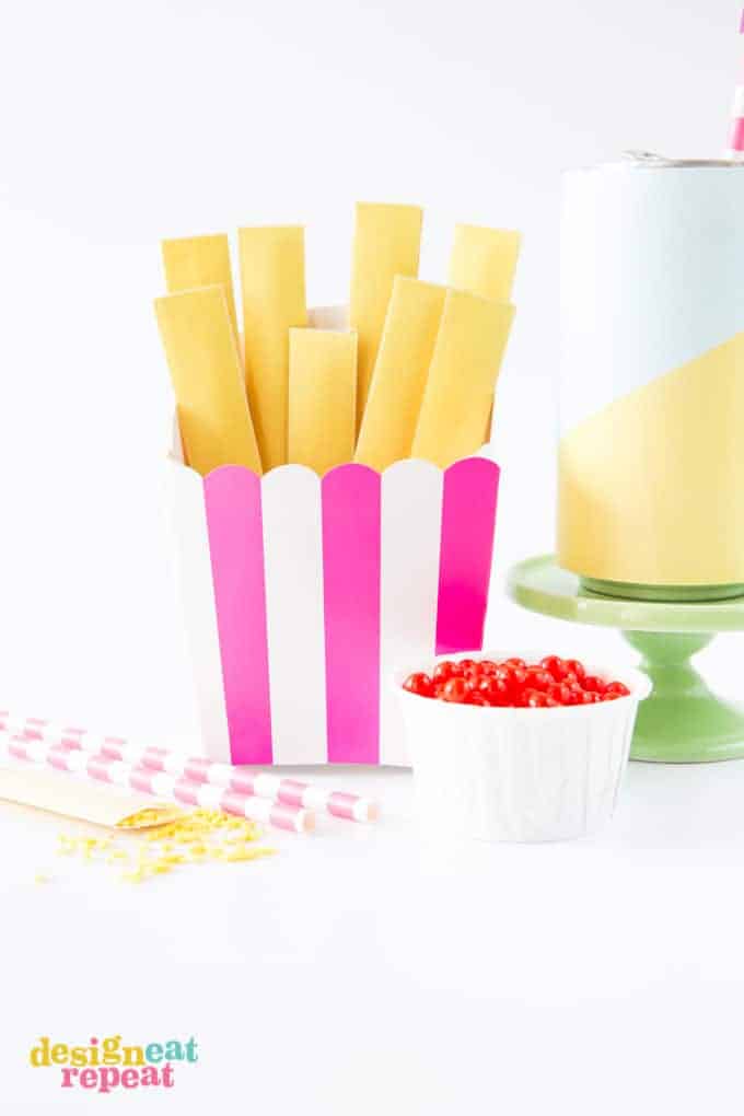 French Fry Sprinkle Party Favors