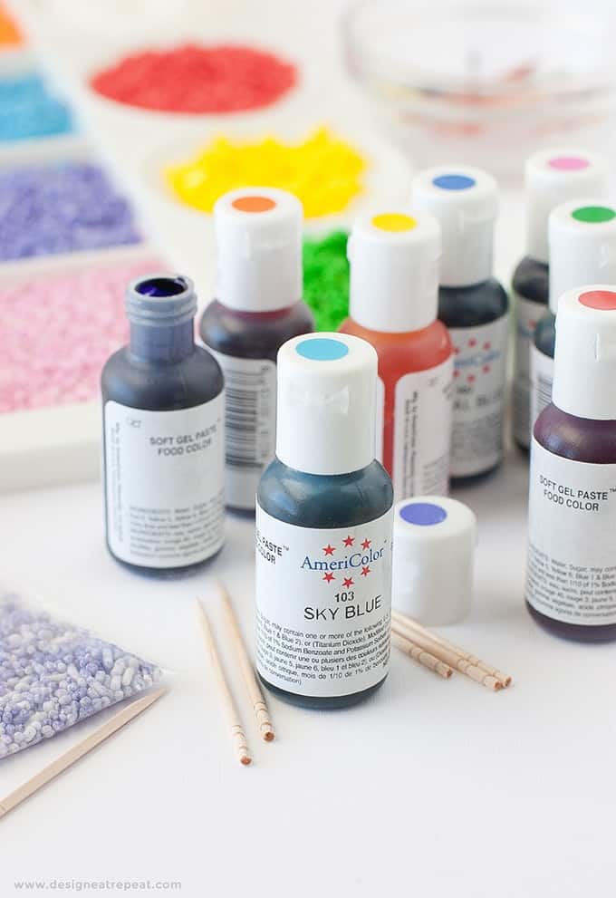 How to Dye Your Own Sprinkles - Perfect method for creating custom colors that you can't find in the stores!