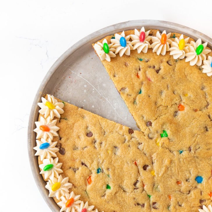 Chewy M&M Cookie Cake