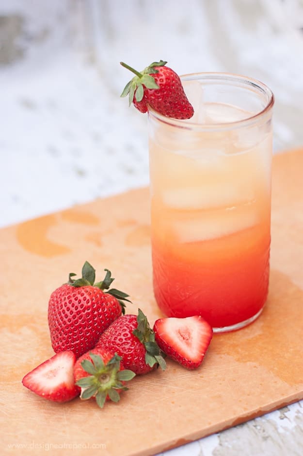 Non-Alchoholic Summer Spritzer | Use Orange Juice, Lemon-Lime Soda, and Grenadine | Design Eat Repeat