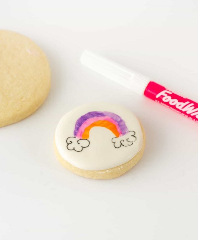 How to color on sugar cookies with edible colored food marker