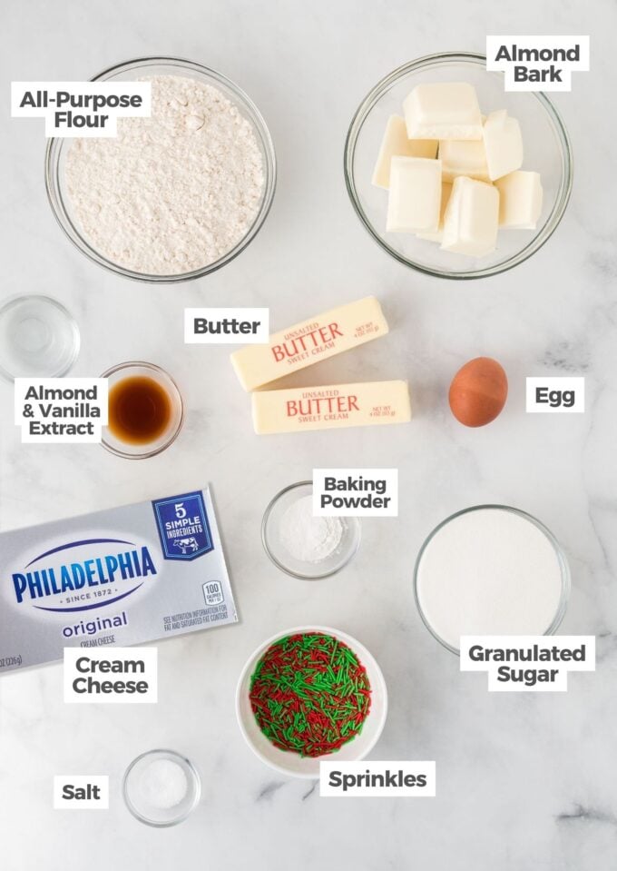 ingredients for sugar cookie truffles